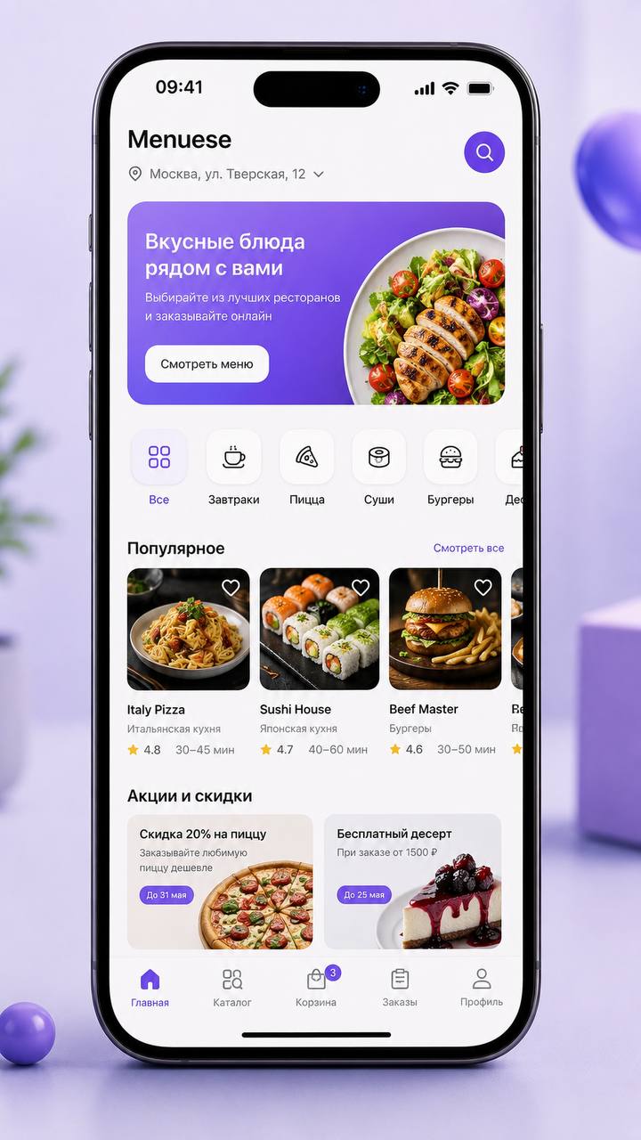 Menuese — конструктор меню